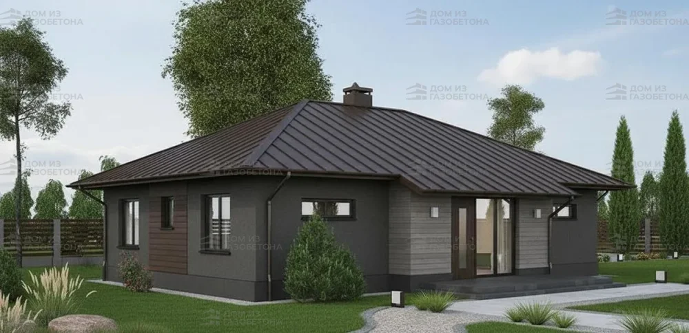 Проект Одноэтажный дом 11 на 14, 105 м2