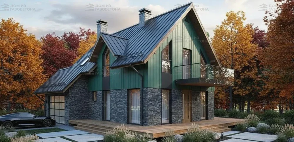 Проект Двухэтажный дом 14 на 9, 154 м2