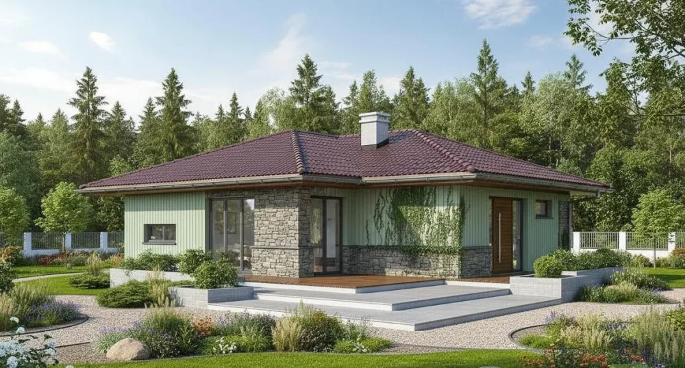 Проект Одноэтажный дом 10 на 18, 123 м2