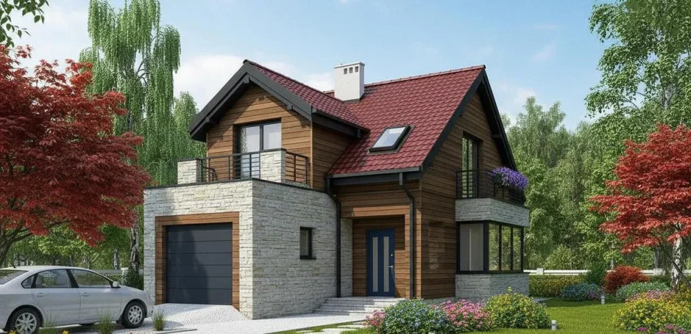 Проект Двухэтажный дом 7 на 16, 117 м2