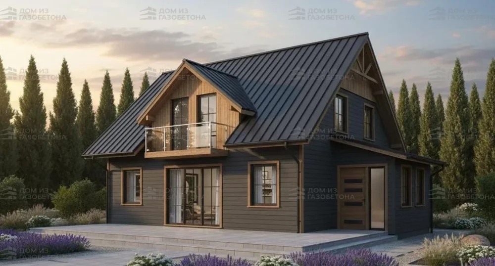 Проект Двухэтажный дом 10 на 10, 120 м2