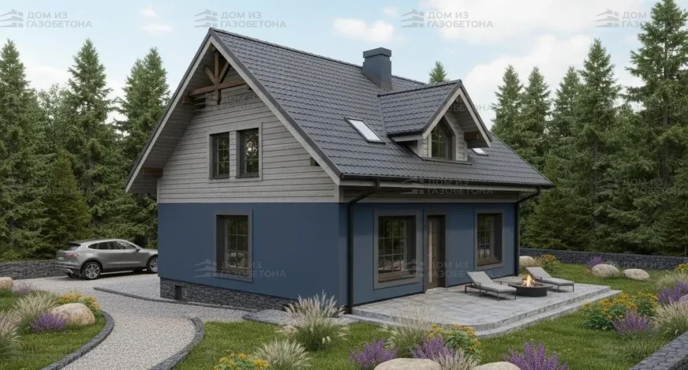 Проект Двухэтажный дом 11 на 8, 149 м2