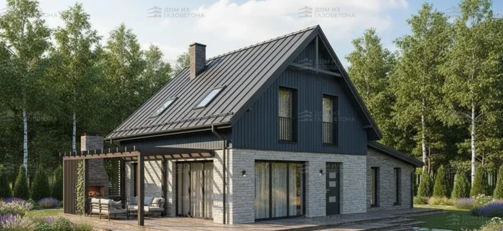 Проект Двухэтажный дом 10 на 9, 100 м2