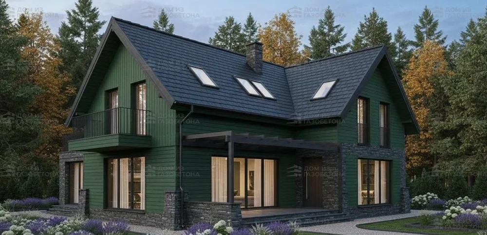 Проект Двухэтажный дом 14 на 9, 119 м2