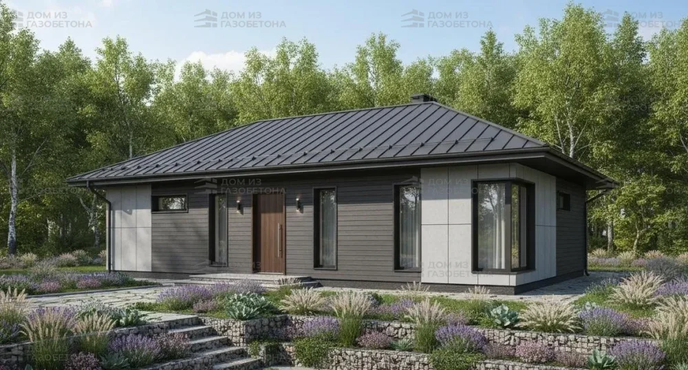 Проект Одноэтажный дом 16 на 18, 170 м2