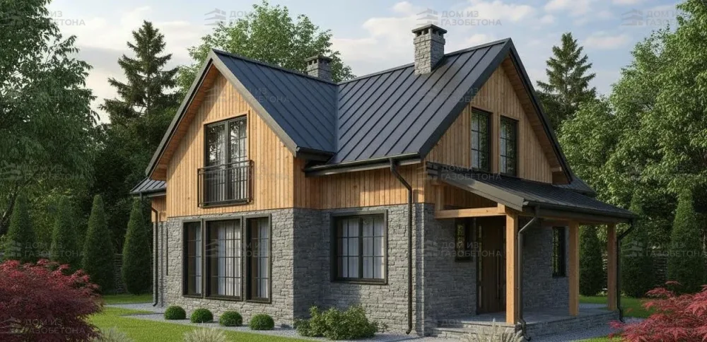 Проект Двухэтажный дом 14 на 10, 131 м2