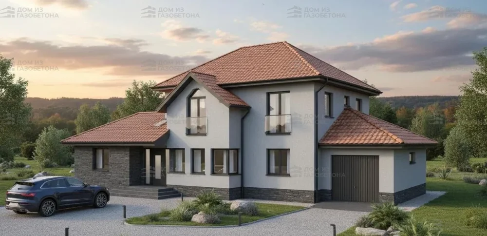 Проект Двухэтажный дом 18 на 14, 250 м2