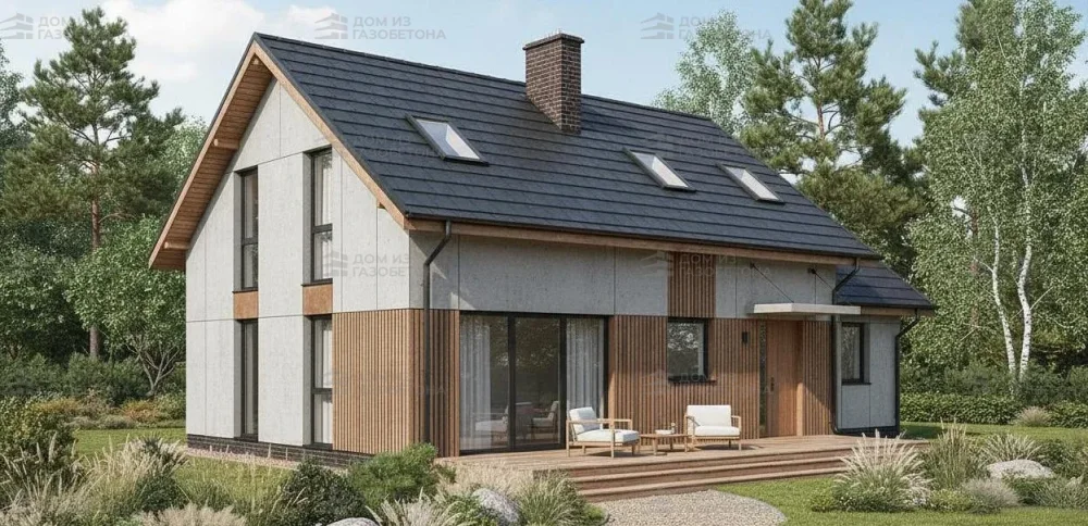 Проект Одноэтажный дом 13 на 9, 96 м2