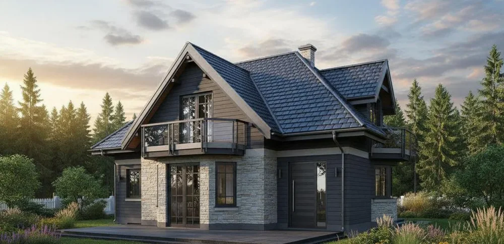 Проект Двухэтажный дом 14 на 11, 148 м2