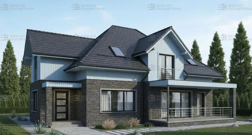 Проект Двухэтажный дом 19 на 12, 217 м2